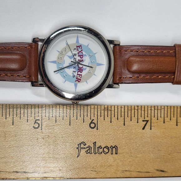 Explorer Cruises Holland America Line 1998-1999 Watch Leather Band Wristwatch - Picture 3 of 13